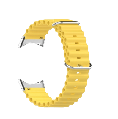 (Pixel) Ocean Yellow new ultra strap design - باند سيليكون اصفر تصميم ساعه الالترا الجديد 