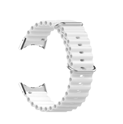 (Pixel) Ocean White new ultra strap design - باند سيليكون ابيض تصميم ساعه الالترا الجديد 