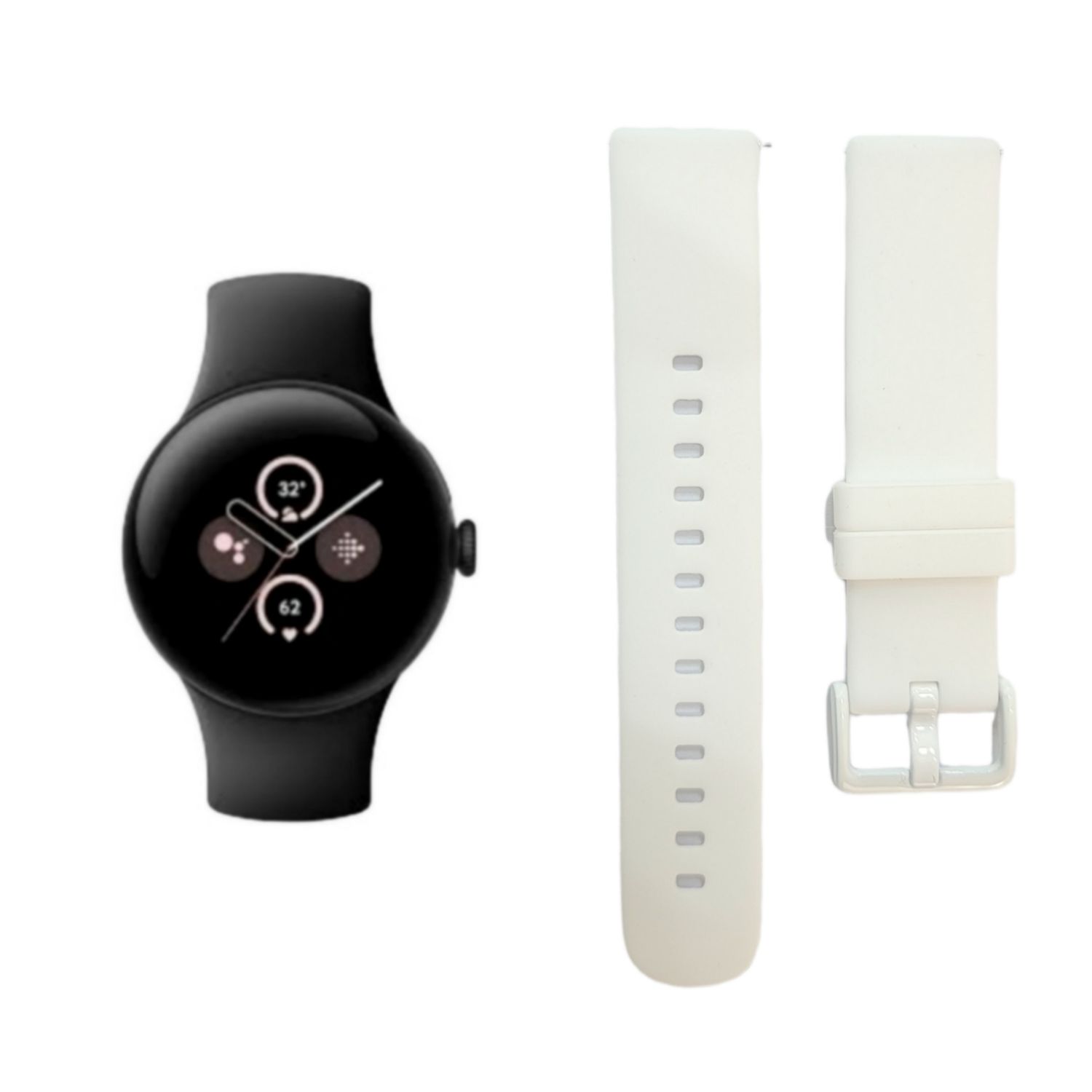 (Pixel) Silicone Band  plain White -  باند سيليكون لون ابيض ساده 