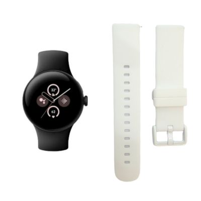 (Pixel) Silicone Band  plain White -  باند سيليكون لون ابيض ساده 