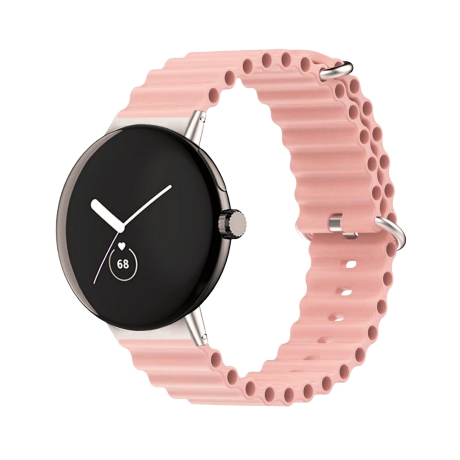 (Pixel) Ocean Pink new ultra strap design - باند سيليكون وردي تصميم ساعه الالترا الجديد 