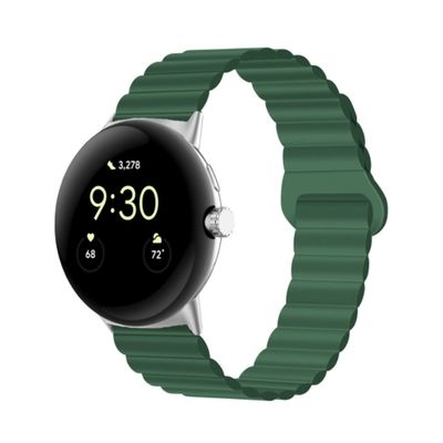 (Pixel)  Single color silicone magnatic band Full Green - باند سيليكون مغناطيس لون  أخضر كامل 