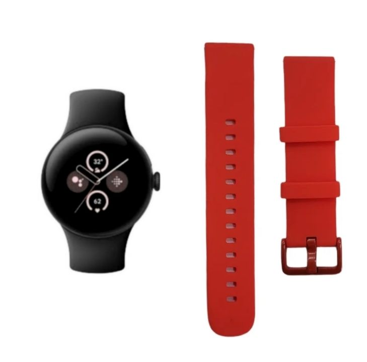 (Pixel) Silicone Band plain Red -  باند سيليكون لون احمر ساده 
