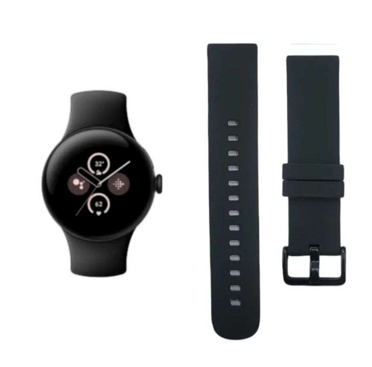 (Pixel) Silicone Band plain Black -  باند سيليكون لون اسود ساده 