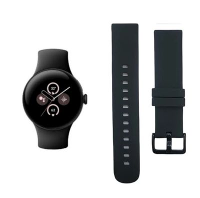 (Pixel) Silicone Band plain Black -  باند سيليكون لون اسود ساده 