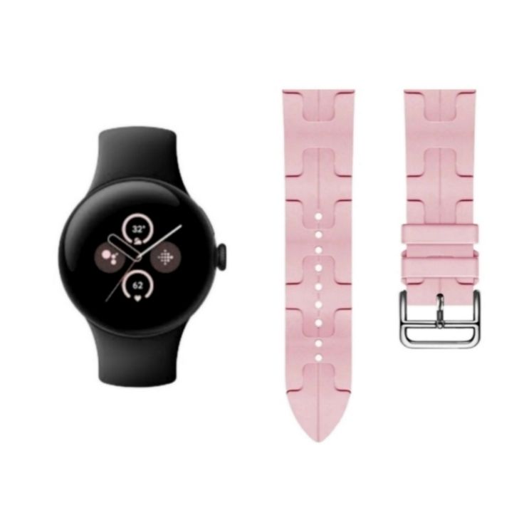 (Pixel) Silicone Hermes Kilim design Pink - باند سيليكون تصميم هرميز كيليم وردي 
