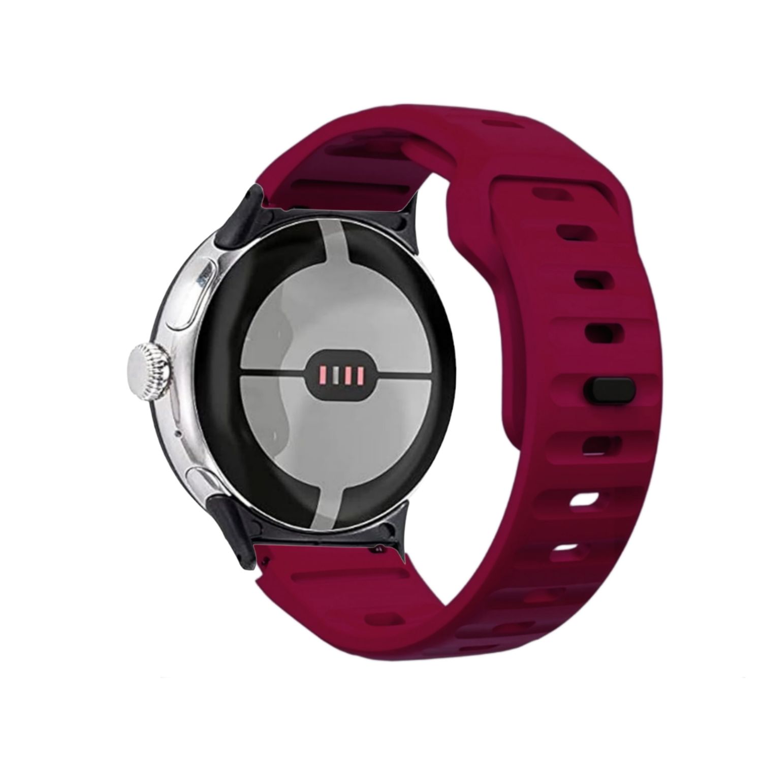 (Pixel) Sports nomad silicone Band Burgundy - باند سيليكون رياضي نوماد لون عنابي 
