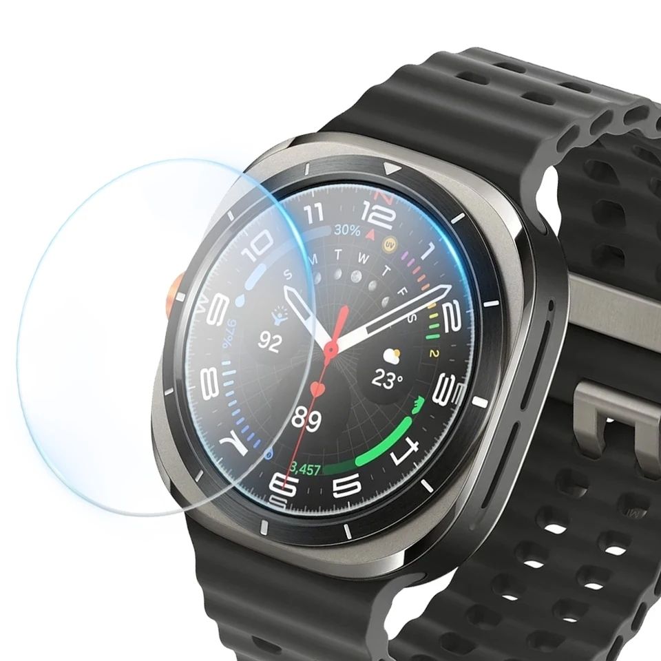 (Galaxy Watch 7 Ultra ONLY) Glass screen protector - حمايه شاشه جام لساعات جلكسي ووتش ٧ الترا 