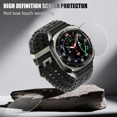 (Galaxy Watch 7 Ultra ONLY) Glass screen protector - حمايه شاشه جام لساعات جلكسي ووتش ٧ الترا 