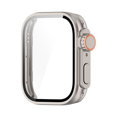 (Huawei Fit 3 ONLY) Full cover Huawei Fit 3 to Watch Ultra convertor Titanium - فل كفر مع جام تحويل ساعه فت ٣ إلى ابل الترا تيتانيوم