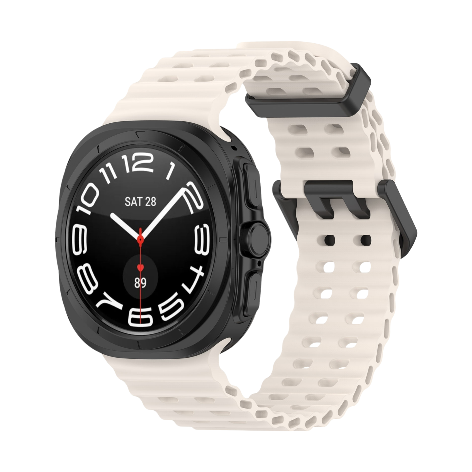 (Galaxy Watch 7 Ultra ONLY) Sports Silicone new design Starlight - باند سيليكون رياضي تصميم جديد ستار لايت