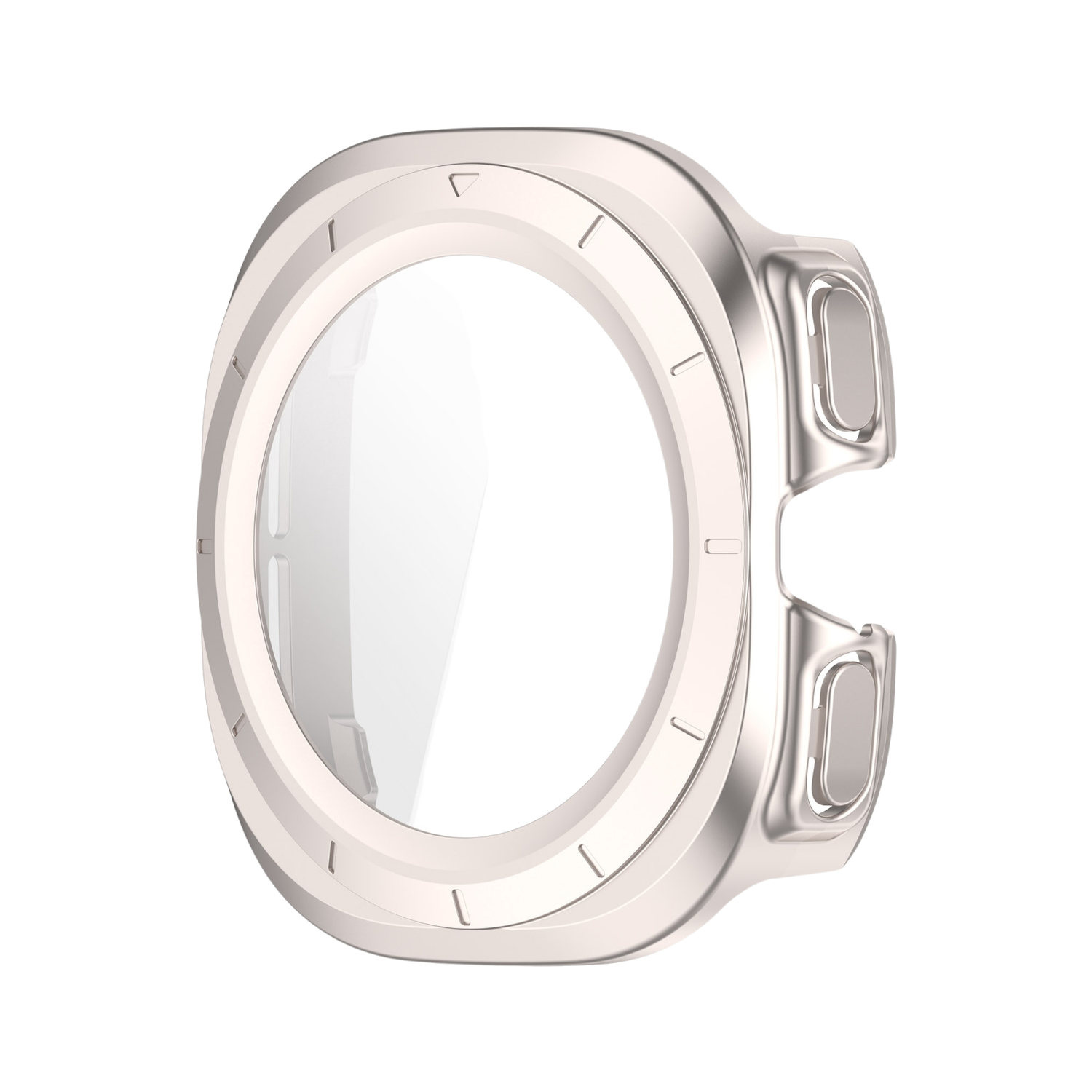 (Galaxy Watch 7 Ultra ONLY) Full cover with glass screen protector Titanium - فل كفر تيتانيوم مع حمايه شاشه جام لساعات جلكسي ووتش 7 الترا