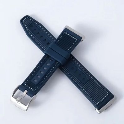 (Huawei Fit 1 &amp; 2 &amp; 3 &amp; 4/Pro) GT design Silicone Sports band Blue - باند تصميم جي تي سيليكون رياضي لون ازرق