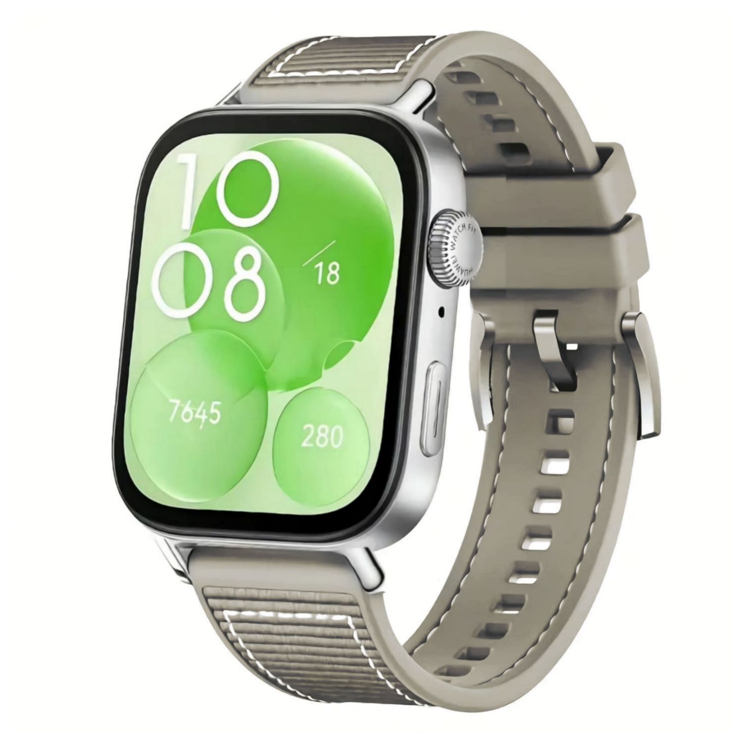 (Huawei Fit 1 &amp; 2 &amp; 3 &amp; 4/Pro) GT design Silicone Sports band Starlight - باند تصميم جي تي سيليكون رياضي لون ستار لايت