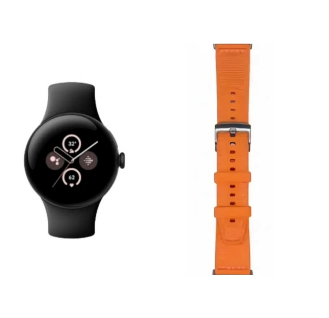 (Pixel) GT design Silicone Sports band Orange - باند تصميم جي تي سيليكون رياضي لون برتقالي