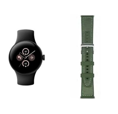 (Pixel) GT design Silicone Sports band Green - باند تصميم جي تي سيليكون رياضي لون زيتي