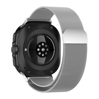 (Galaxy Watch 7 &amp; 8 Ultra ONLY) Steel Magnatic Full Silver -  باند ستيل مغناطيس سلفر 
