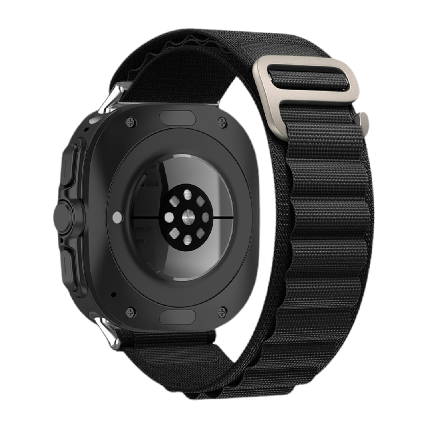 (Galaxy Watch 7 Ultra ONLY) Alpine loop Black new ultra design - باند خام اسود تصميم ساعه الالترا الجديد 