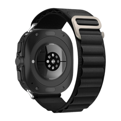 (Galaxy Watch 7 Ultra ONLY) Alpine loop Black new ultra design - باند خام اسود تصميم ساعه الالترا الجديد 