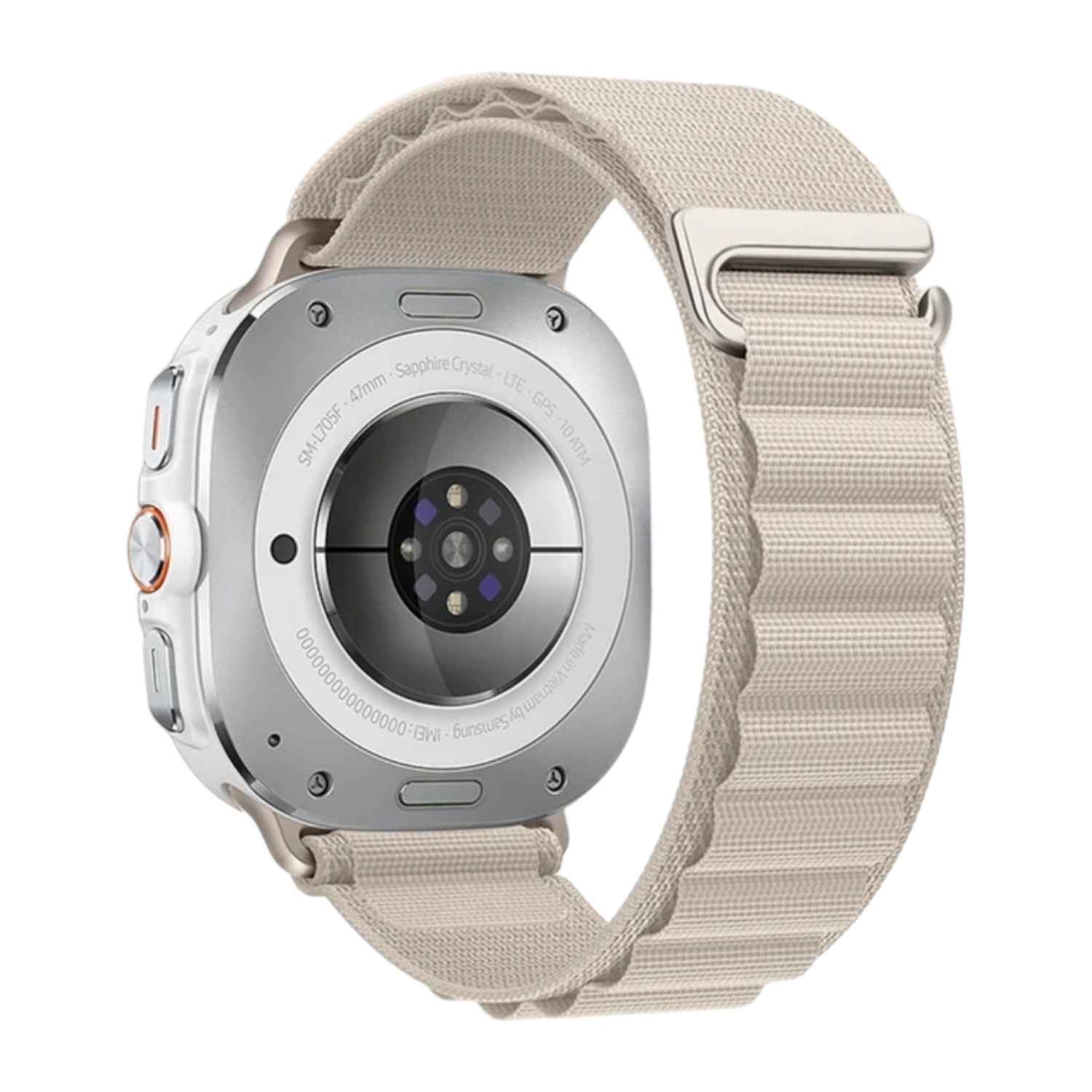 (Galaxy Watch 7 Ultra ONLY) Alpine loop White new ultra design - باند خام ابيض تصميم ساعه الالترا الجديد 