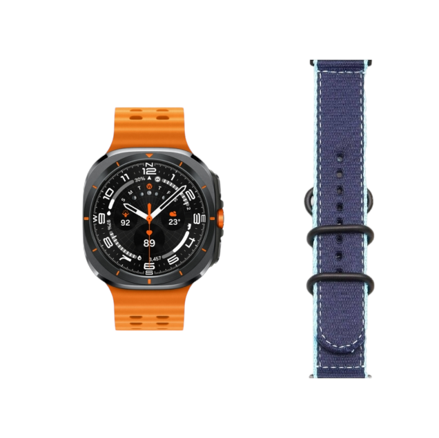 (Galaxy Watch 7 Ultra ONLY) Fabric Blue Band - باند خام ازرق 