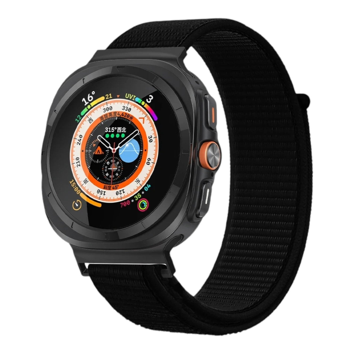 (Galaxy Watch 7 Ultra ONLY) Fabric Band Black -  باند خام اسود 