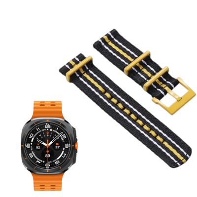(Galaxy Watch 7 Ultra ONLY) Fabric Band Scuba design Yellow - باند خام تصميم سكوبا اصفر 