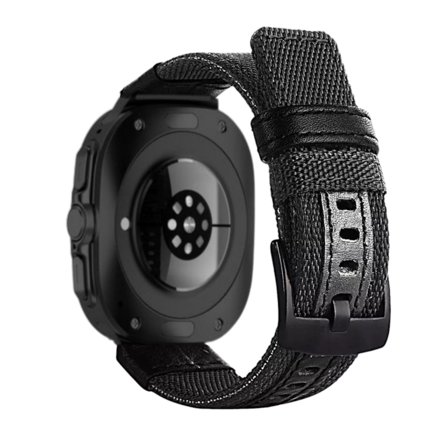(Galaxy Watch 7 Ultra ONLY) Fabric Band new design Black -  باند خام تصميم جديد اسود 