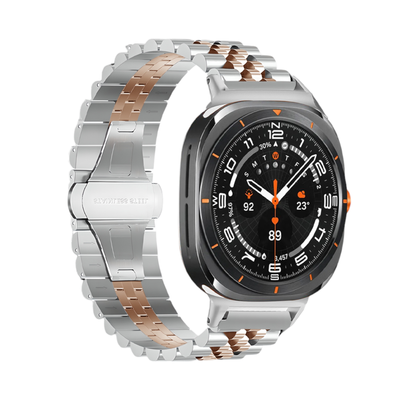 (Galaxy Watch 7 &amp; 8 Ultra ONLY) Rolex Silver &amp; Rose Gold - رولكس سلفر مع روز قولد