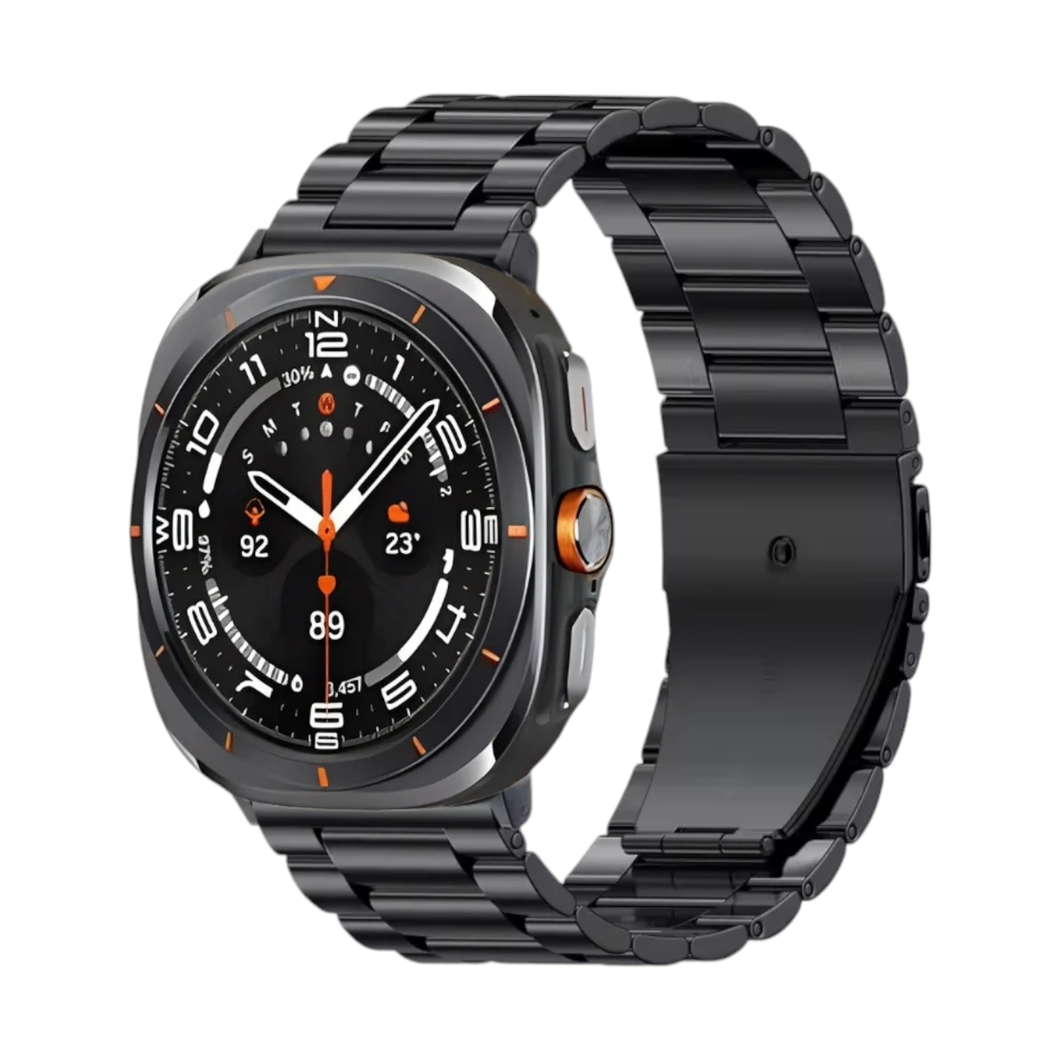 (Galaxy Watch 7 Ultra ONLY) Rolex Classic design Full Black - رولكس التصميم الكلاسيكي اسود كامل