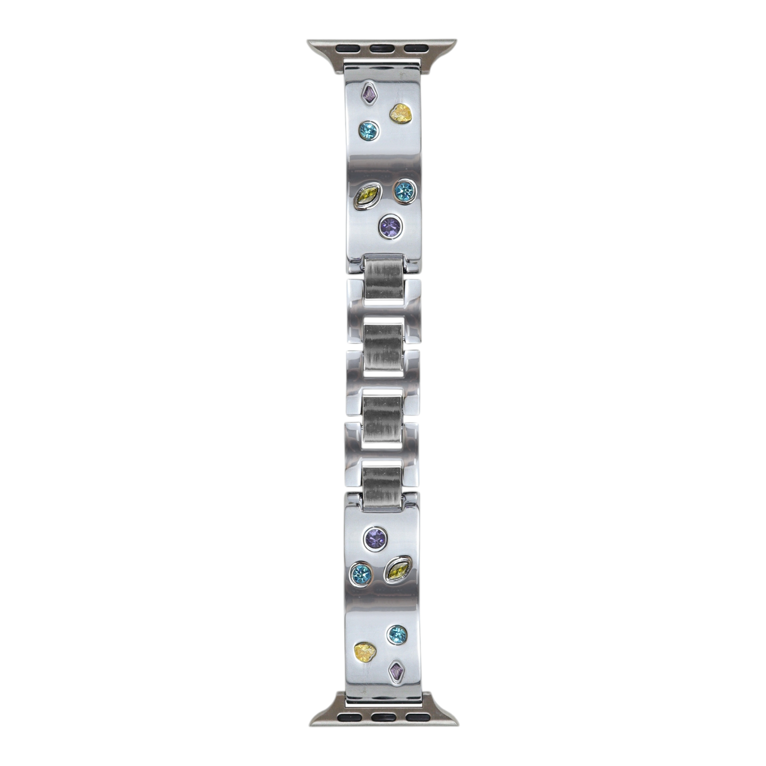 (38mm-40mm-41mm) Steel Rhinestones ladies design Silver - باند ستيل تصميم نسائي احجار كريمه سلفر 