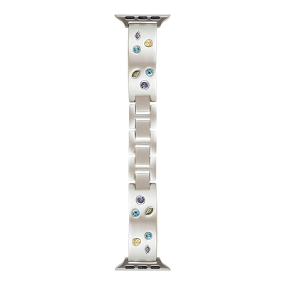 (38mm-40mm-41mm) Steel Rhinestones ladies design Titanium - باند ستيل تصميم نسائي احجار كريمه تيتانيوم