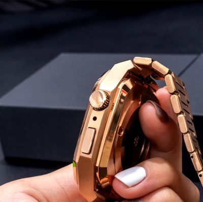 (Size 40mm ONLY ) Rolex steel full cover with band Rose Gold - باند مع كفر معدن كامل روز قولد 