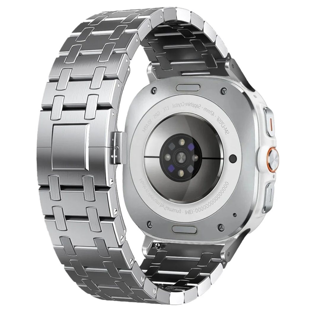(Galaxy Watch 7 Ultra ONLY) Rolex AP Steel band Silver - باند رولكس تصميم اي بي لون سلفر 