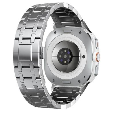 (Galaxy Watch 7 Ultra ONLY) Rolex AP Steel band Silver - باند رولكس تصميم اي بي لون سلفر 