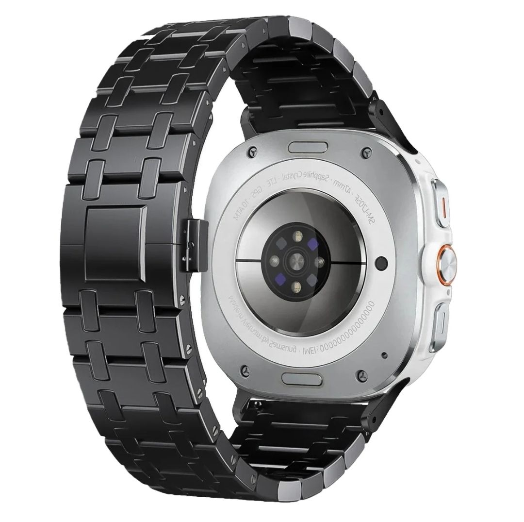 (Galaxy Watch 7 Ultra ONLY) Rolex AP Steel band Black - باند رولكس تصميم اي بي لون اسود 