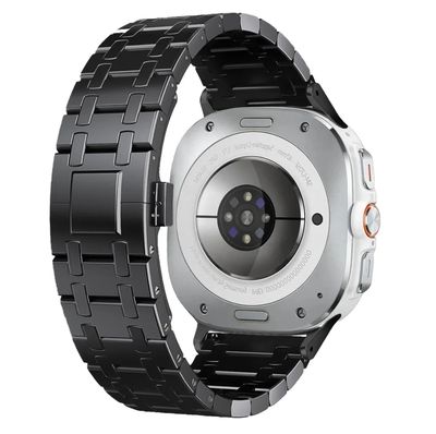 (Galaxy Watch 7 Ultra ONLY) Rolex AP Steel band Black - باند رولكس تصميم اي بي لون اسود 