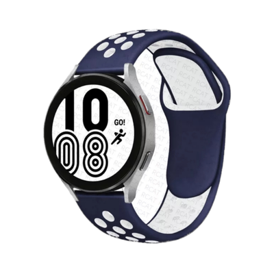 (22mm) Nike Sports Silicone band Blue&amp;White - باند نايك سبورت سيليكون لون كحلي مع أبيض 