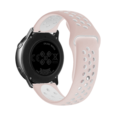 (22mm) Nike Sports Silicone band Pink&amp;White - باند نايك سبورت سيليكون وردي مع أبيض 