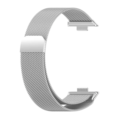 (Huawei Fit 3/4/4Pro) Steel Magnatic Full Silver -  باند ستيل مغناطيس سلفر 