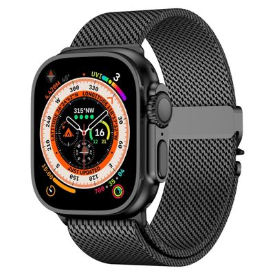 (42mm-44mm-45mm-46mm-49mm) Steel ultra new design Black - ستيل تصميم الترا الجديد اسود 