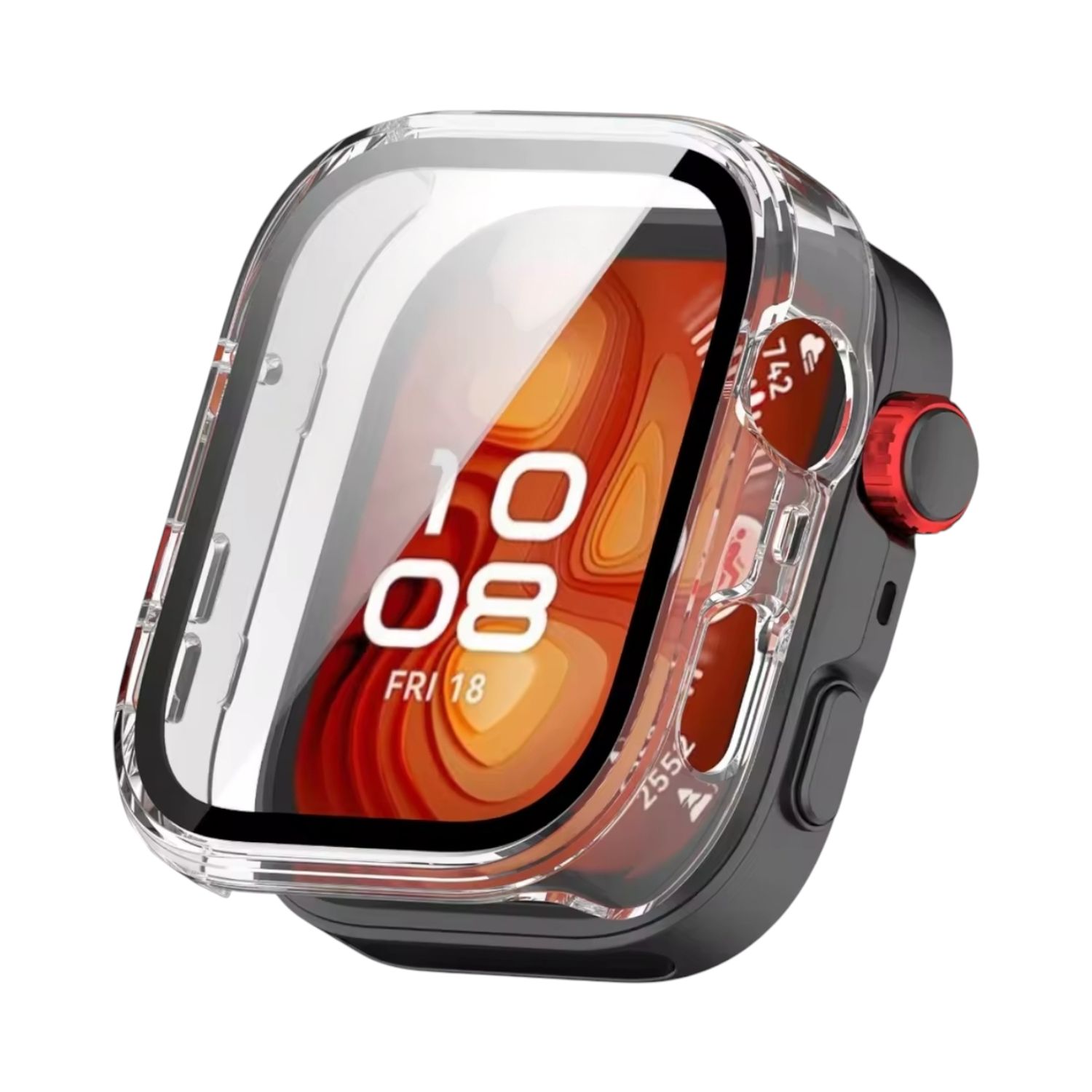 (Huawei Fit 4 Pro ONLY) Full cover with glass screen protector Transparent - فل كفر مع حمايه شاشه جام شفاف 