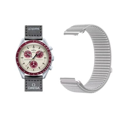 (OmegaXSwatch) Fabric Band new design Grey - باند خام تصميم جديد رمادي