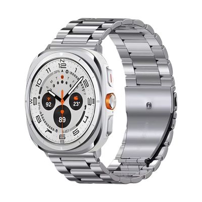(Galaxy Watch 7 &amp; 8 Ultra ONLY) Rolex Classic design Full Silver - رولكس التصميم الكلاسيكي سلفر كامل