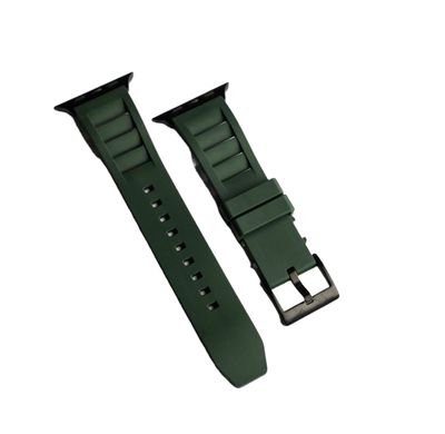 (38mm-40mm-41mm) Rubber FKM Sports Band Green - ربل اف كيه ام سبورت زيتي 