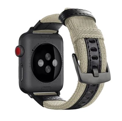 (42mm-44mm-45mm-49mm) Fabric Band new design Beige -  باند خام تصميم جديد بيج  