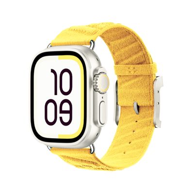 (38mm-40mm-41mm) Nylon Hermes Enn Merr Yellow -  باند خام هرميز ان مير اصفر