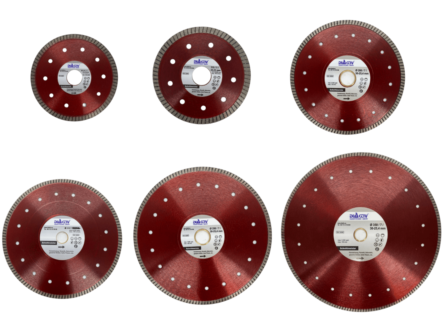 DIAKTIV® Diamantsägeblatt Fliesen/Feinsteinzeug PROFI Ø 115-350 mm