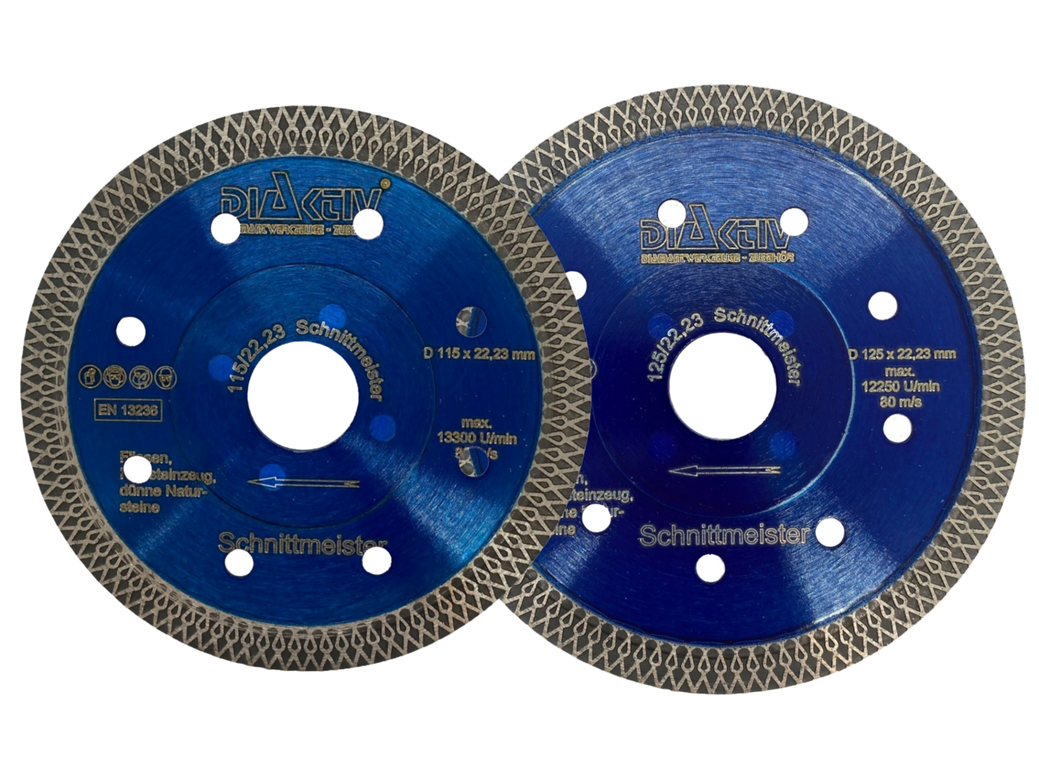 DIAKTIV® Diamantsägeblatt Fliesen/Feinsteinzeug PROFI Ø 115-125 mm