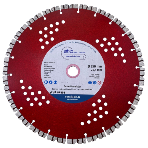 DIAKTIV® Diamantsägeblatt Turbo Beton/Universal PROFI Ø 350 mm